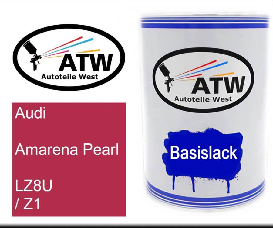 Audi, Amarena Pearl, LZ8U / Z1: 500ml Lackdose, von ATW Autoteile West.